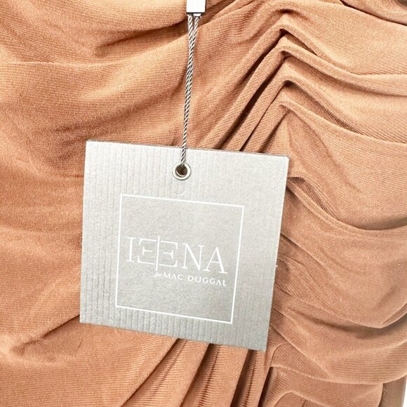 NWT Ieena for Mac Duggal Sleeveless Evening Slit Maxi Dress 8 Chocolate #8067 - Picture 7 of 10